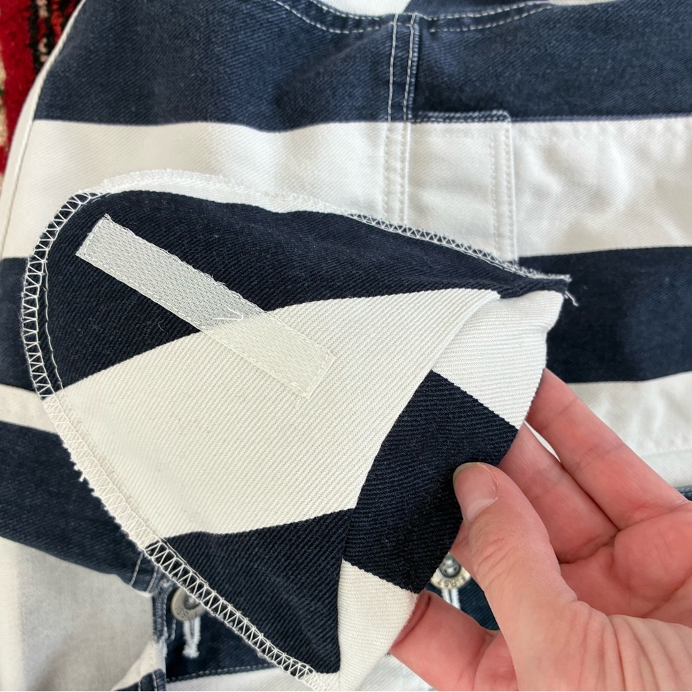 Vintage 80s First Issue Vertical Stripe Denim Jacket - Picture 10 of 10